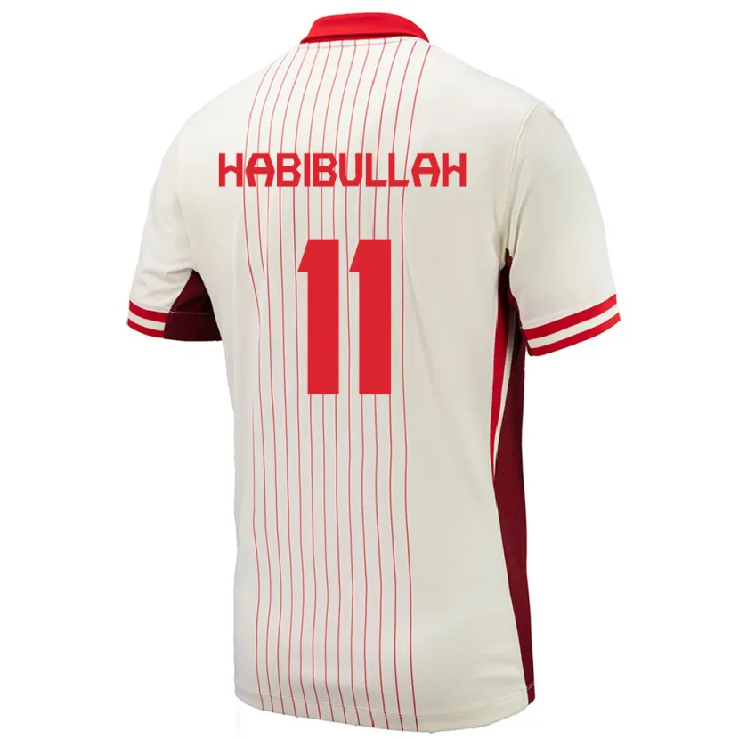 Danxen Dětské Kanada Kamron Habibullah #11 Bílý Daleko Hráčské Dresy 24-26 Dres