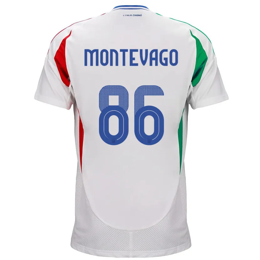 Danxen Dětské Itálie Daniele Montevago #86 Bílý Daleko Hráčské Dresy 24-26 Dres