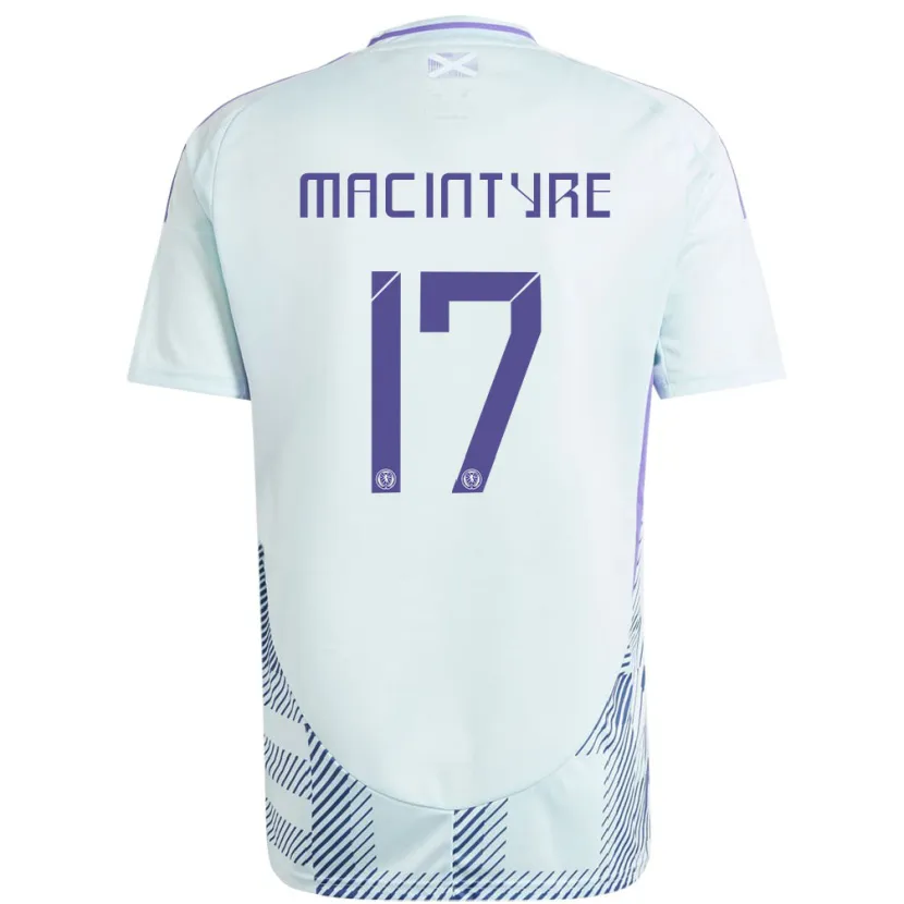 Danxen Dětské Skotsko Jacob Macintyre #17 Světle Mátově Modrá Daleko Hráčské Dresy 24-26 Dres