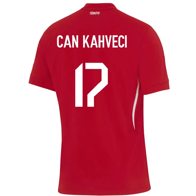 Danxen Dětské Turecko İrfan Can Kahveci #17 Červené Daleko Hráčské Dresy 24-26 Dres