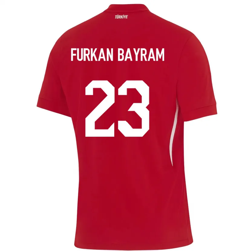 Danxen Dětské Turecko Mert Furkan Bayram #23 Červené Daleko Hráčské Dresy 24-26 Dres