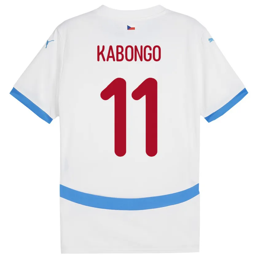 Danxen Dětské Česko Christophe Kabongo #11 Bílý Daleko Hráčské Dresy 24-26 Dres