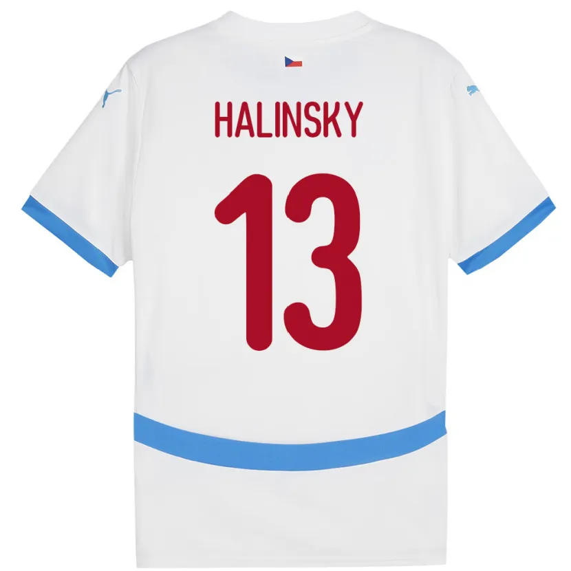 Danxen Dětské Česko Denis Halinsky #13 Bílý Daleko Hráčské Dresy 24-26 Dres