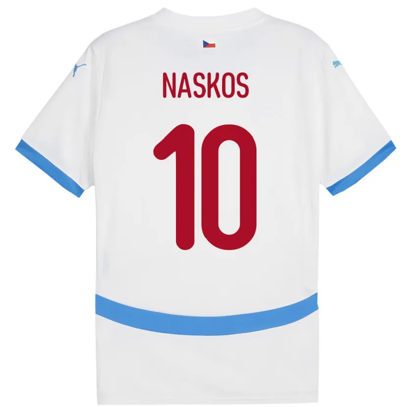 Danxen Dětské Česko Marek Naskos #10 Bílý Daleko Hráčské Dresy 24-26 Dres