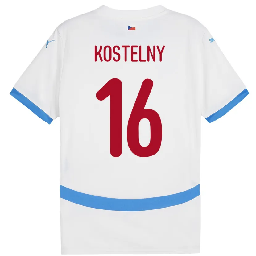 Danxen Dětské Česko Krystof Kostelny #16 Bílý Daleko Hráčské Dresy 24-26 Dres