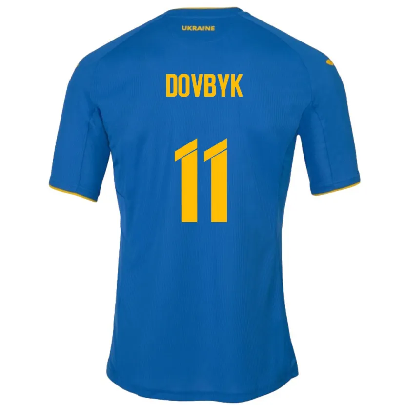 Danxen Dětské Ukrajina Artem Dovbyk #11 Modrý Daleko Hráčské Dresy 24-26 Dres