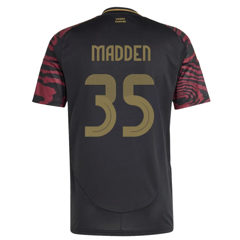 Danxen Dětské Peru Savannah Madden #35 Černá Daleko Hráčské Dresy 24-26 Dres