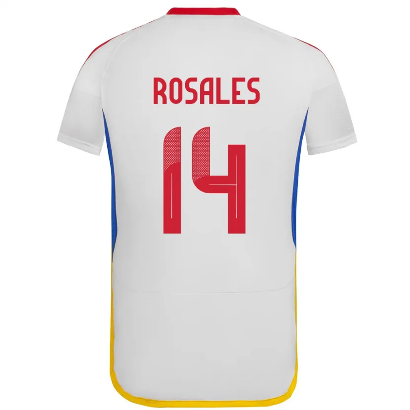 Danxen Dětské Venezuela Roberto Rosales #14 Bílý Daleko Hráčské Dresy 24-26 Dres