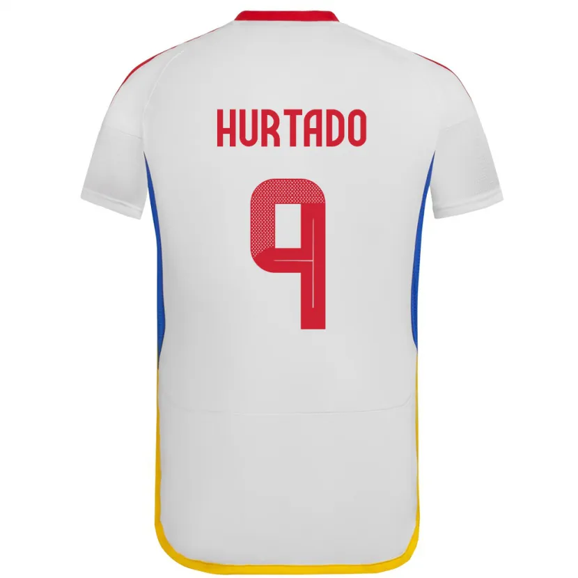 Danxen Dětské Venezuela Jan Hurtado #9 Bílý Daleko Hráčské Dresy 24-26 Dres