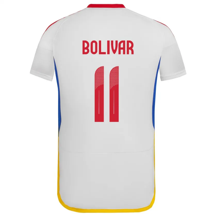 Danxen Dětské Venezuela Jovanny Bolívar #11 Bílý Daleko Hráčské Dresy 24-26 Dres