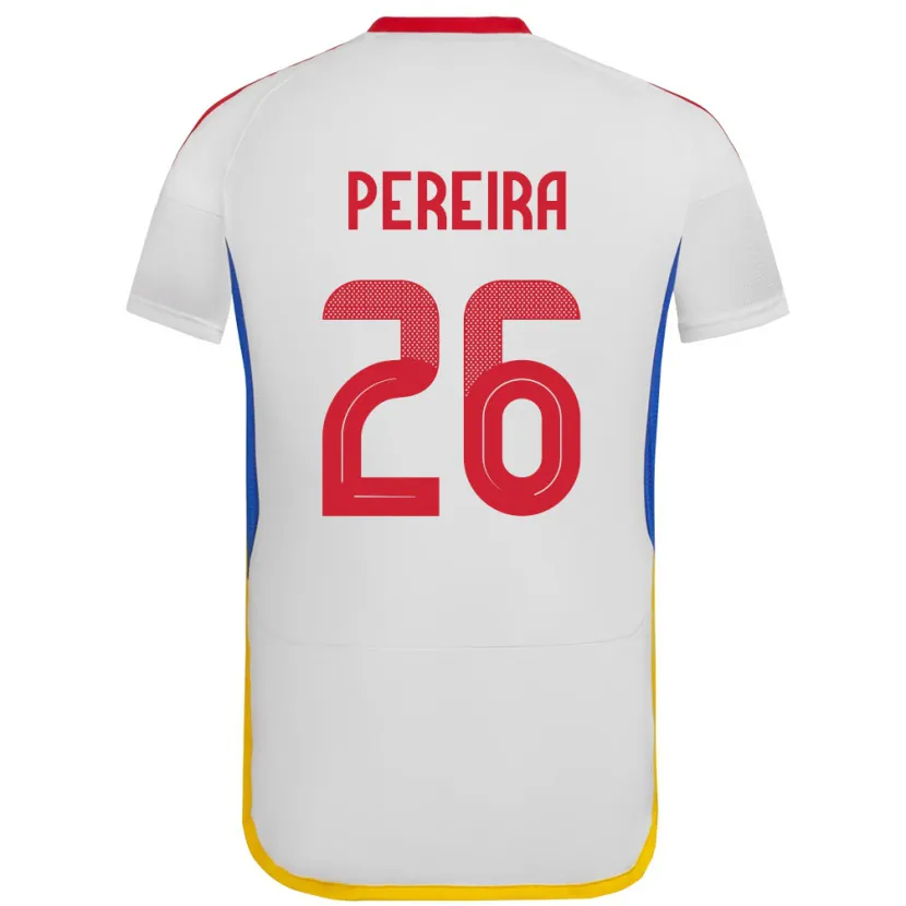 Danxen Dětské Venezuela Daniel Pereira #26 Bílý Daleko Hráčské Dresy 24-26 Dres