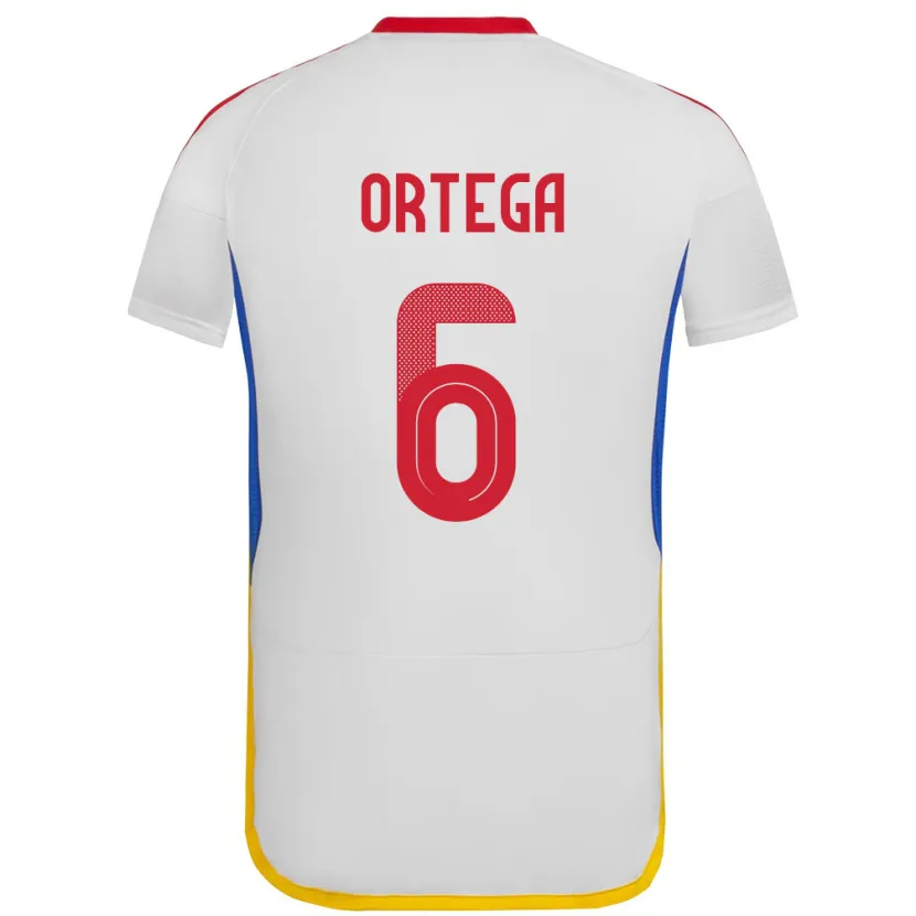 Danxen Dětské Venezuela Bryant Ortega #6 Bílý Daleko Hráčské Dresy 24-26 Dres