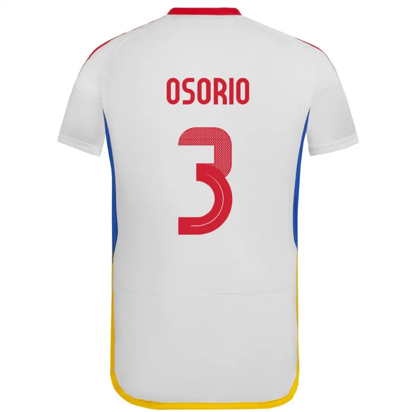 Danxen Dětské Venezuela Yordan Osorio #3 Bílý Daleko Hráčské Dresy 24-26 Dres