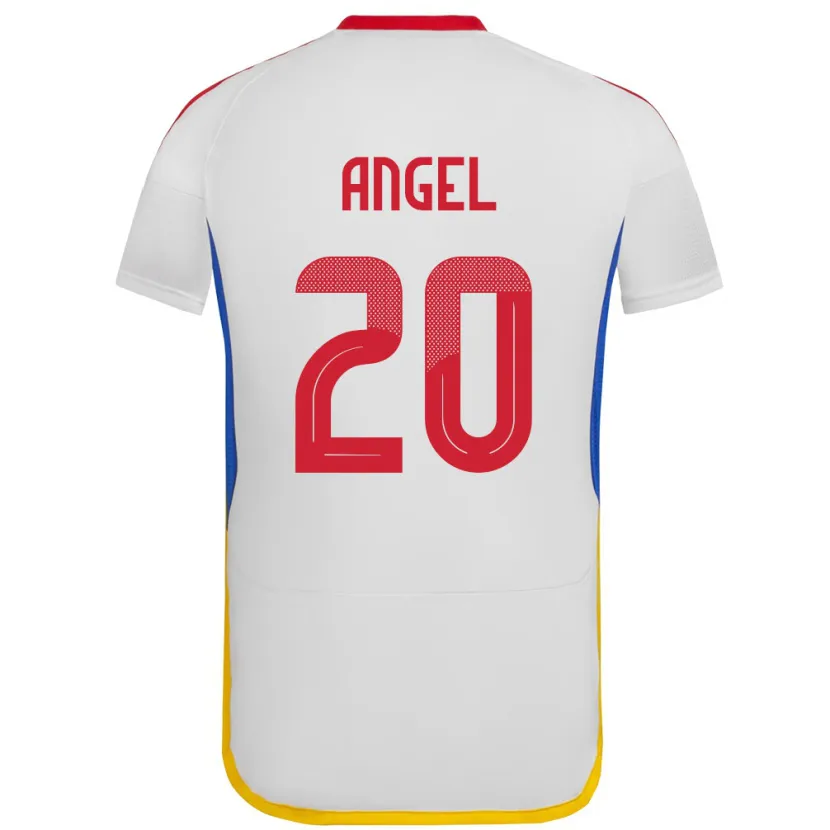 Danxen Dětské Venezuela Wilker Ángel #20 Bílý Daleko Hráčské Dresy 24-26 Dres