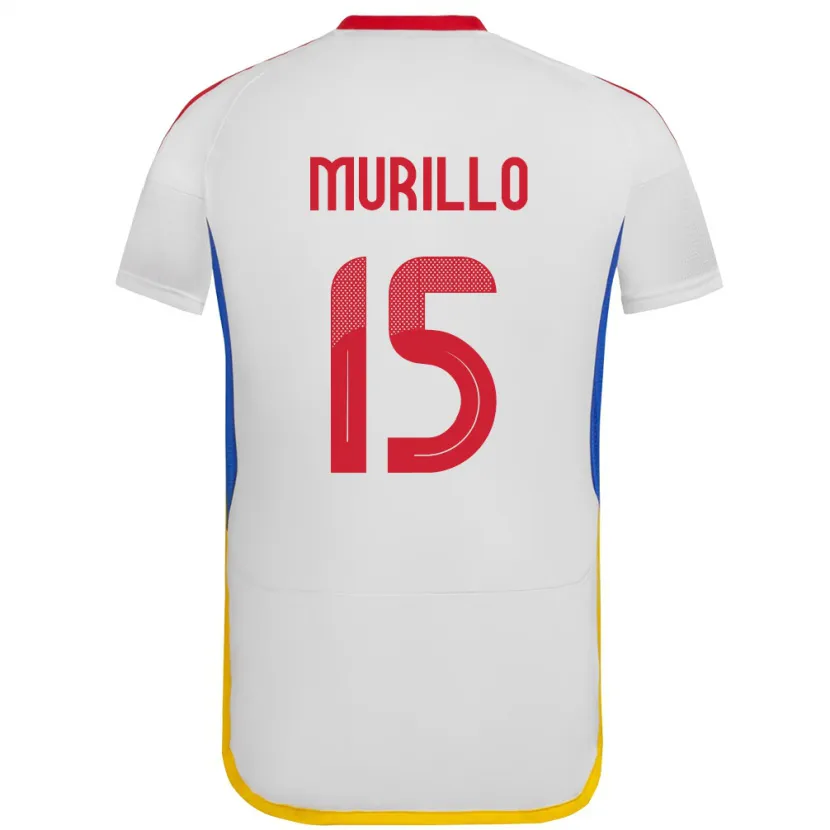 Danxen Dětské Venezuela Jhon Murillo #15 Bílý Daleko Hráčské Dresy 24-26 Dres