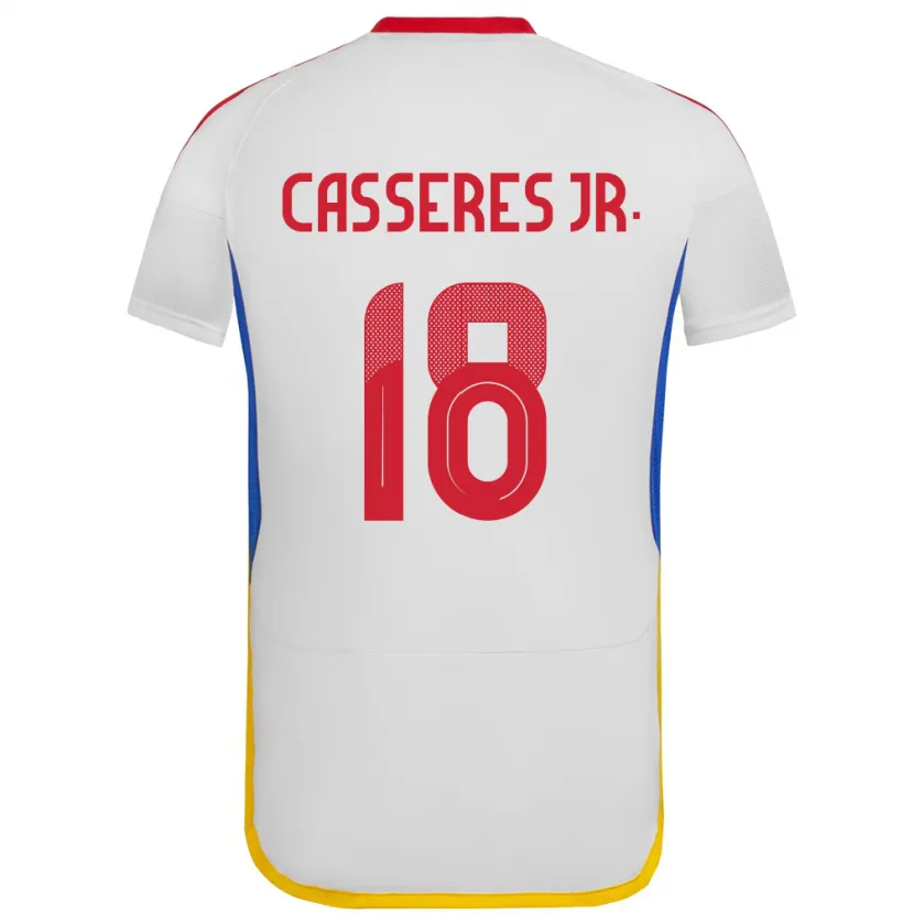 Danxen Dětské Venezuela Cristian Cásseres Jr. #18 Bílý Daleko Hráčské Dresy 24-26 Dres