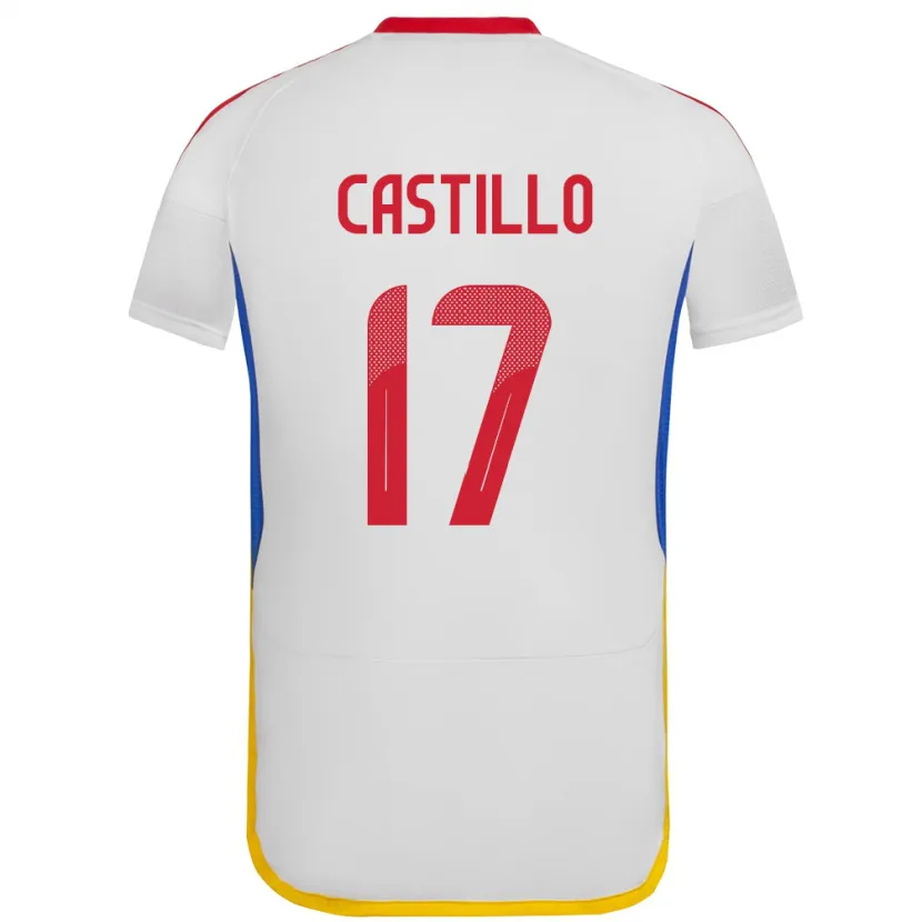 Danxen Dětské Venezuela Edson Castillo #17 Bílý Daleko Hráčské Dresy 24-26 Dres