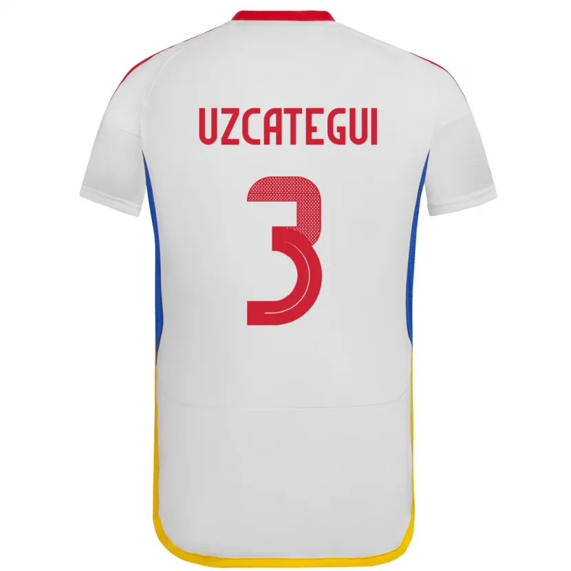 Danxen Dětské Venezuela Rafael Uzcátegui #3 Bílý Daleko Hráčské Dresy 24-26 Dres