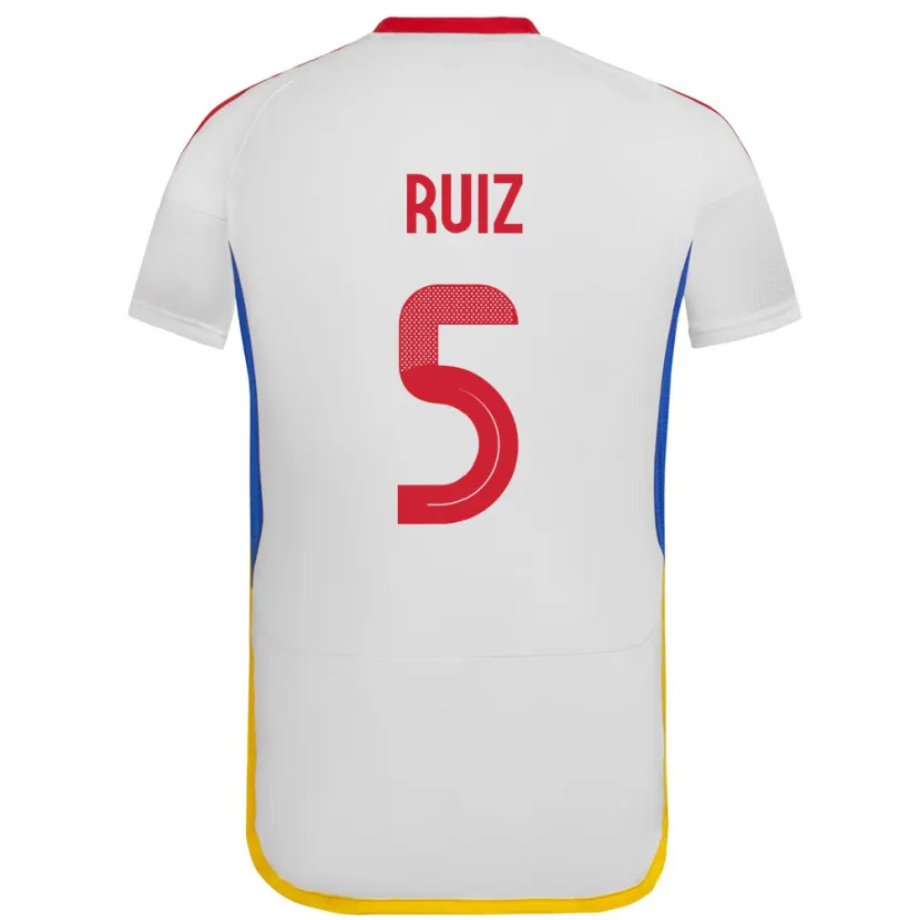 Danxen Dětské Venezuela Emerson Ruíz #5 Bílý Daleko Hráčské Dresy 24-26 Dres