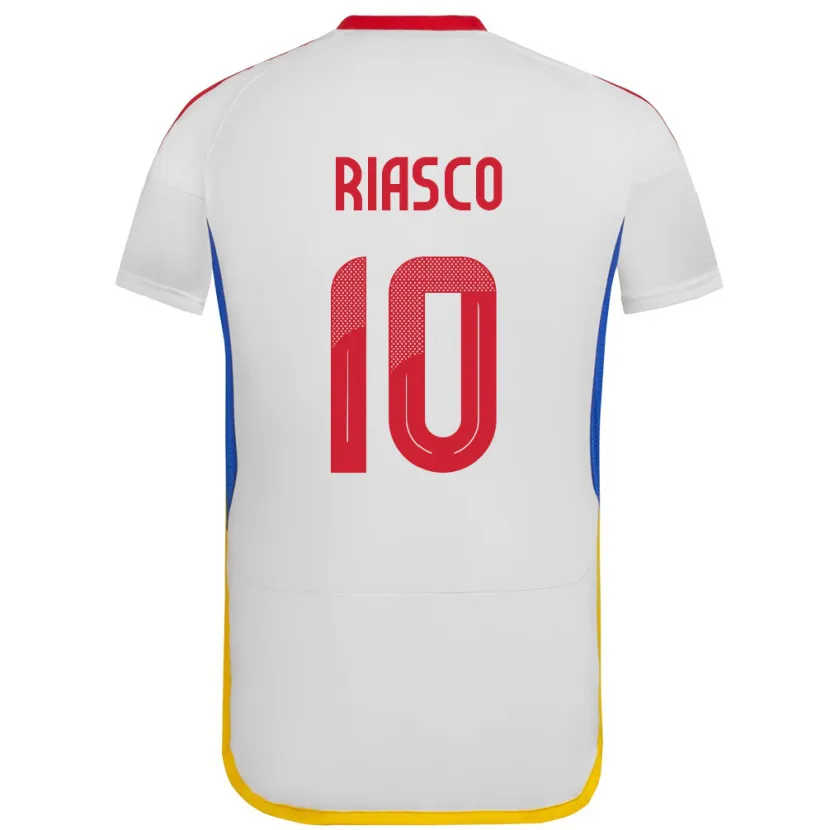 Danxen Dětské Venezuela José Riasco #10 Bílý Daleko Hráčské Dresy 24-26 Dres