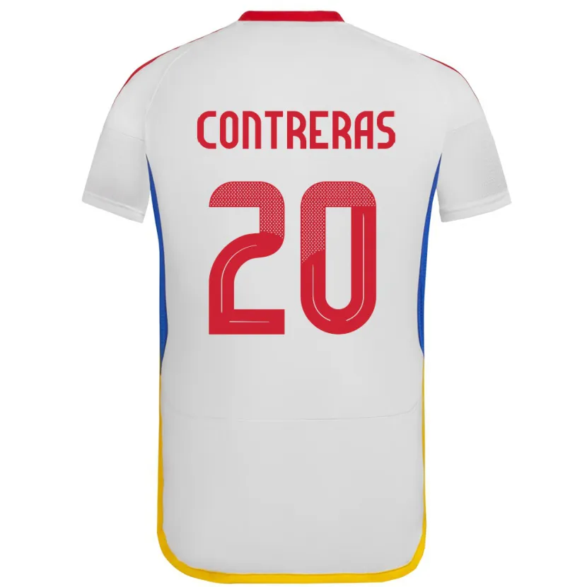 Danxen Dětské Venezuela Anderson Contreras #20 Bílý Daleko Hráčské Dresy 24-26 Dres