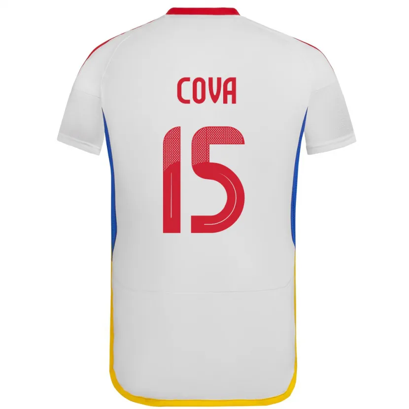 Danxen Dětské Venezuela Adrián Cova #15 Bílý Daleko Hráčské Dresy 24-26 Dres