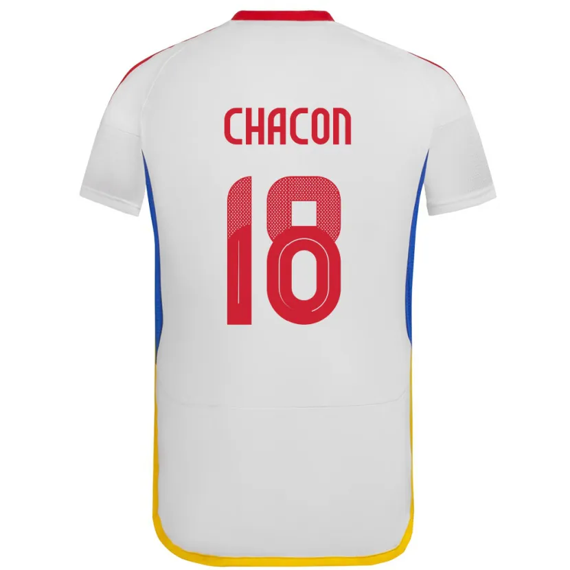 Danxen Dětské Venezuela Yerson Chacón #18 Bílý Daleko Hráčské Dresy 24-26 Dres