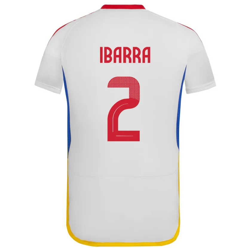 Danxen Dětské Venezuela Pablo Ibarra #2 Bílý Daleko Hráčské Dresy 24-26 Dres