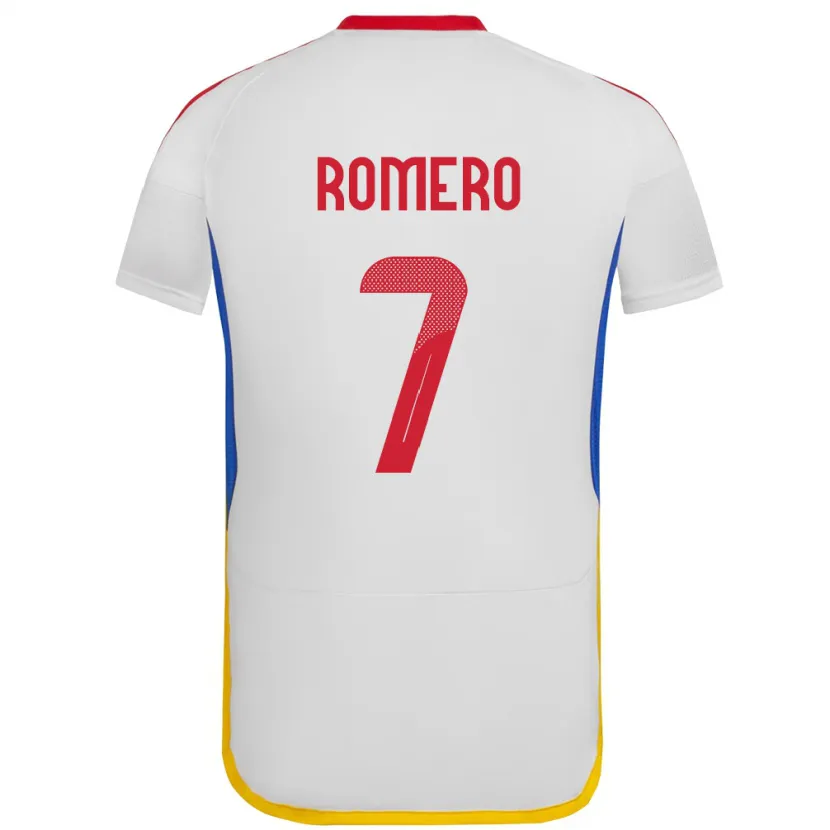 Danxen Dětské Venezuela Leenhan Romero #7 Bílý Daleko Hráčské Dresy 24-26 Dres