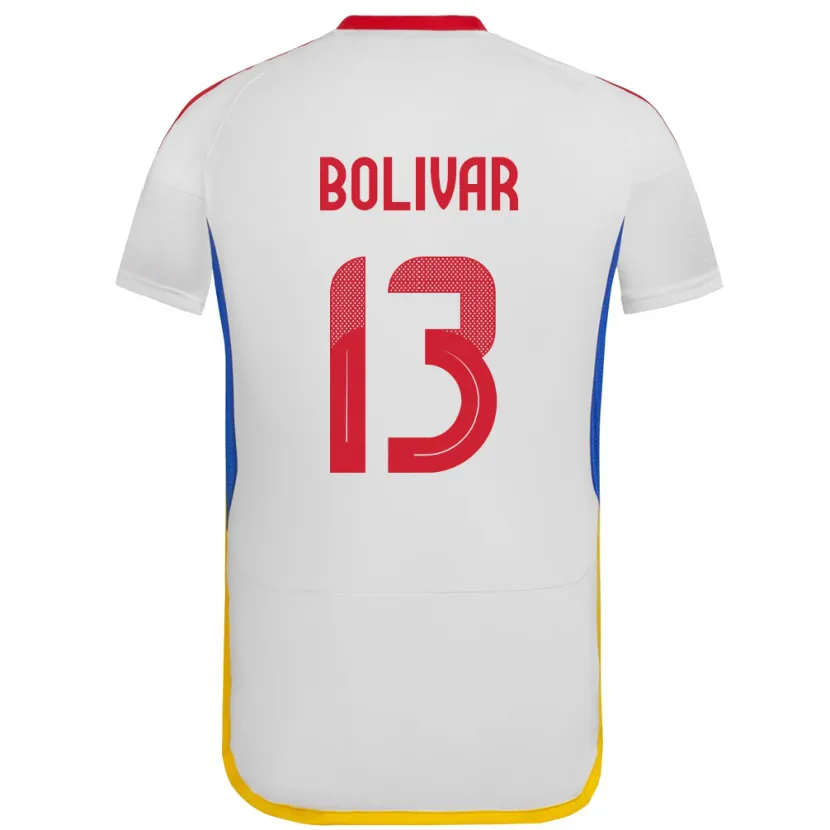 Danxen Dětské Venezuela Salvador Bolívar #13 Bílý Daleko Hráčské Dresy 24-26 Dres