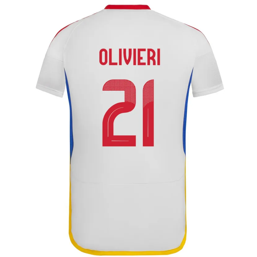 Danxen Dětské Venezuela Bárbara Olivieri #21 Bílý Daleko Hráčské Dresy 24-26 Dres