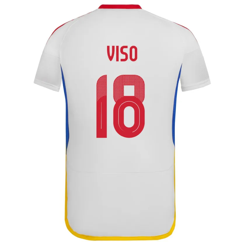 Danxen Dětské Venezuela Ysaura Viso #18 Bílý Daleko Hráčské Dresy 24-26 Dres