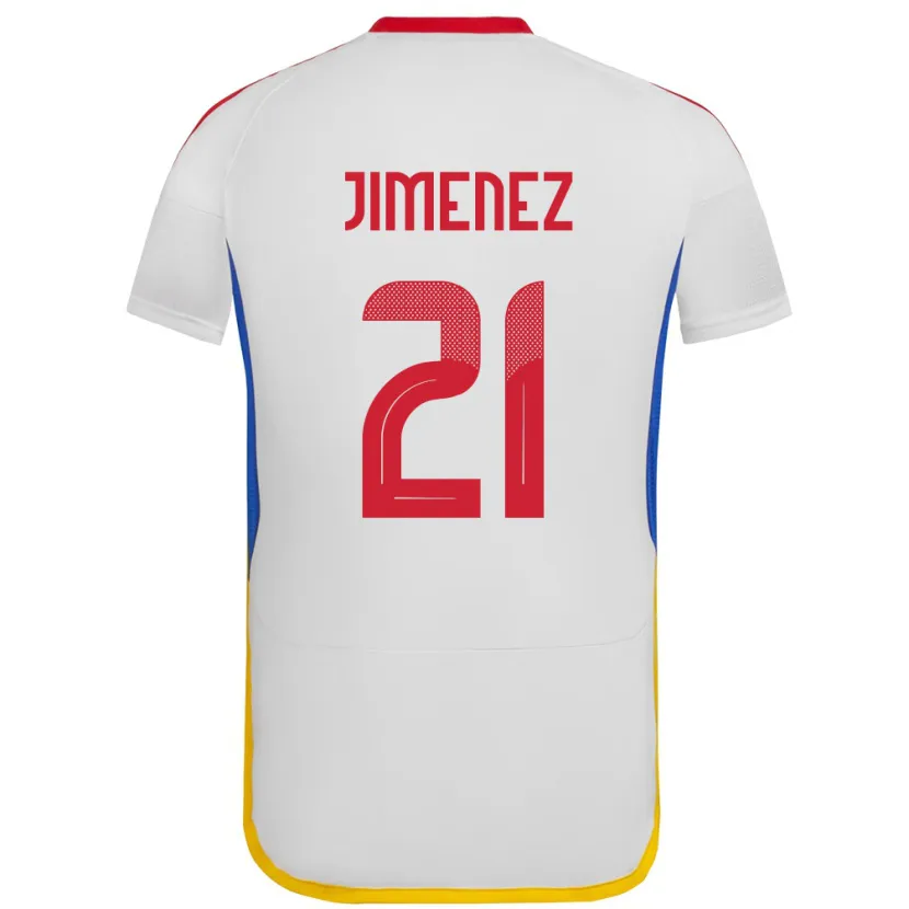 Danxen Dětské Venezuela Marianyela Jiménez #21 Bílý Daleko Hráčské Dresy 24-26 Dres