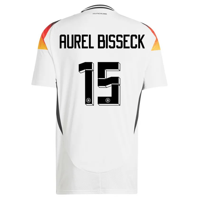 Danxen Pánské Německo Yann Aurel Bisseck #15 Bílý Domů Hráčské Dresy 24-26 Dres