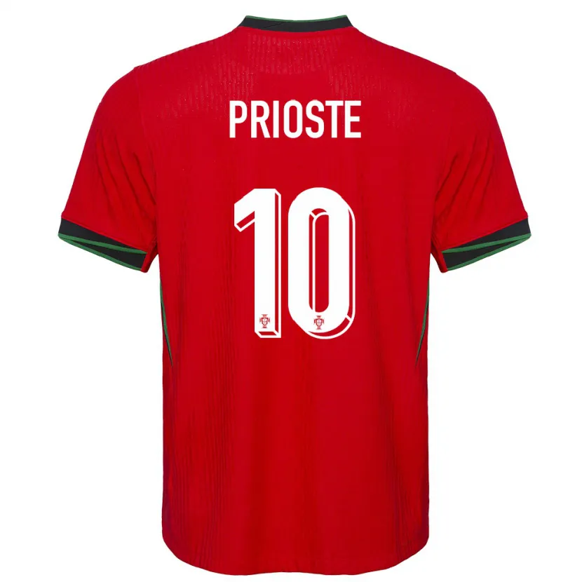 Danxen Pánské Portugalsko Diogo Prioste #10 Červené Domů Hráčské Dresy 24-26 Dres