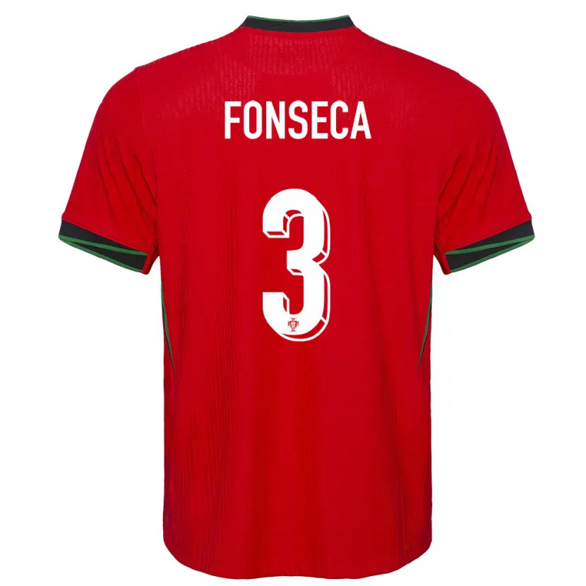 Danxen Pánské Portugalsko Joao Fonseca #3 Červené Domů Hráčské Dresy 24-26 Dres