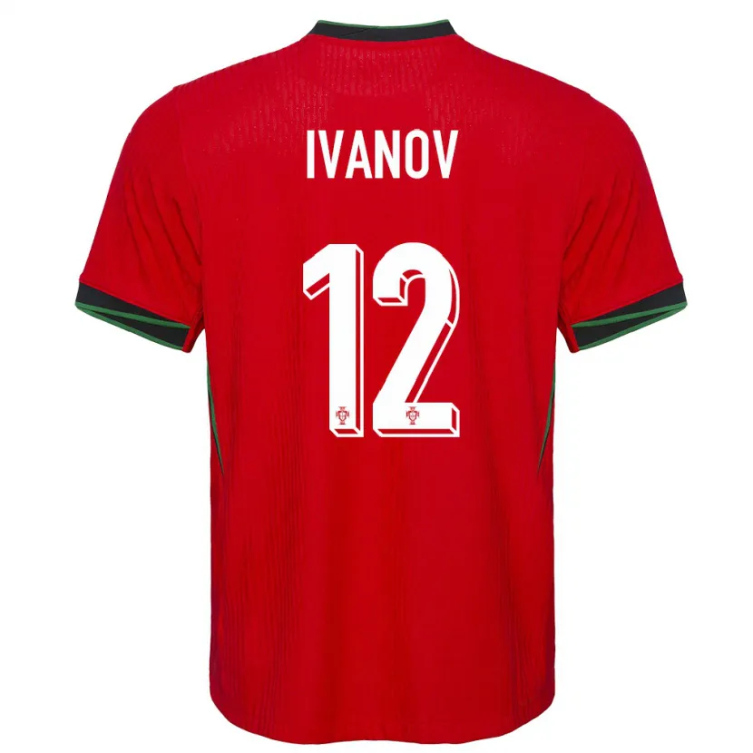 Danxen Pánské Portugalsko David Ivanov #12 Červené Domů Hráčské Dresy 24-26 Dres