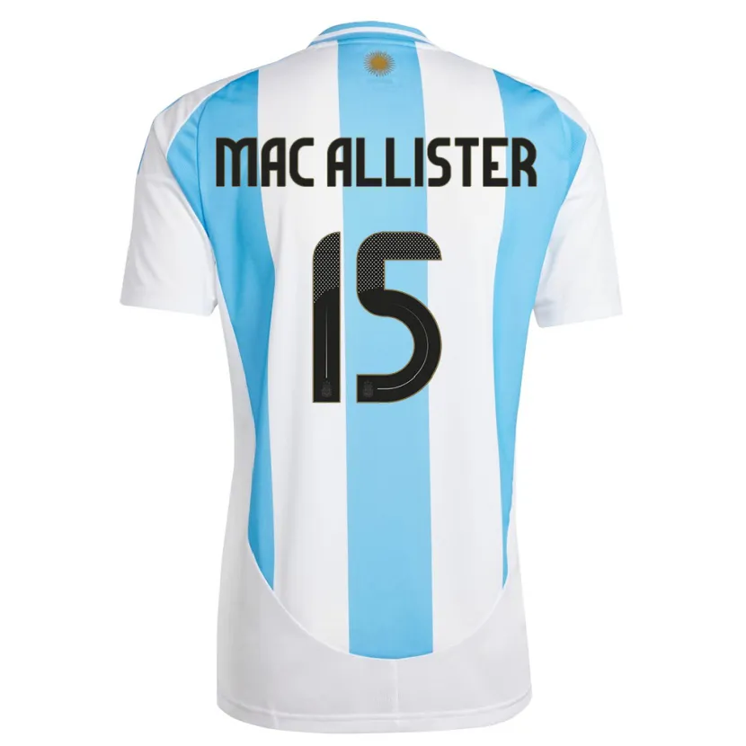 Danxen Pánské Argentina Alexis Mac Allister #15 Bílá Modrá Domů Hráčské Dresy 24-26 Dres