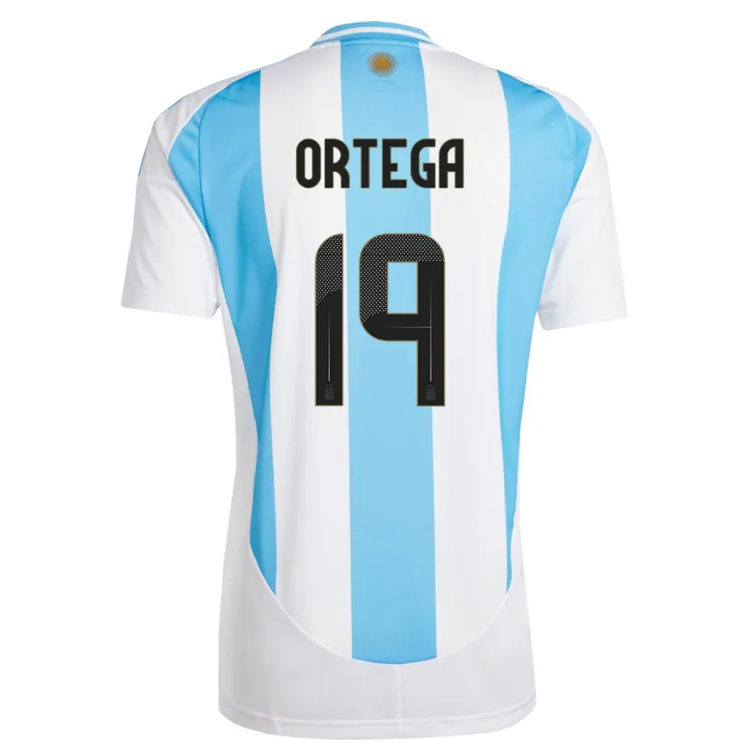 Danxen Pánské Argentina Francisco Ortega #19 Bílá Modrá Domů Hráčské Dresy 24-26 Dres