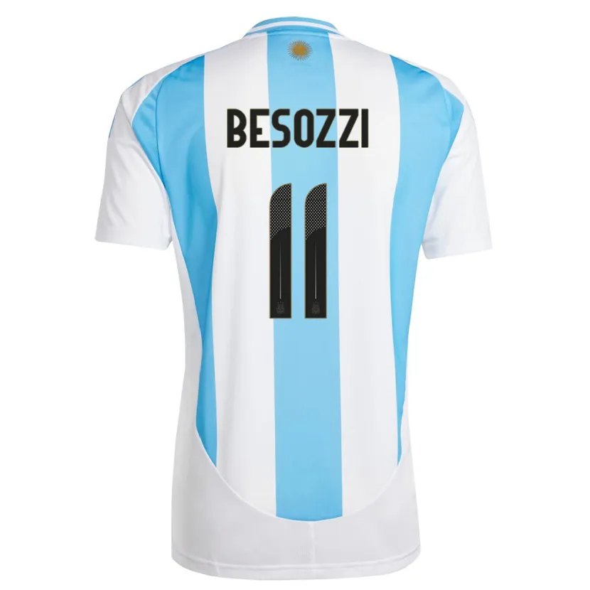 Danxen Pánské Argentina Lucas Besozzi #11 Bílá Modrá Domů Hráčské Dresy 24-26 Dres