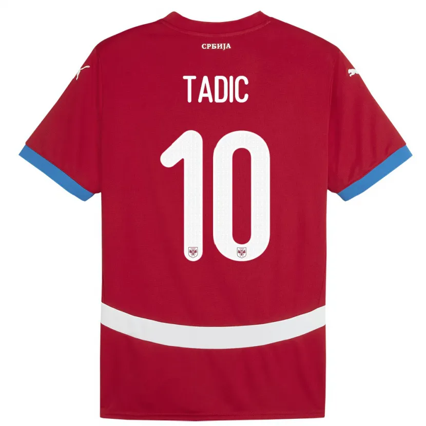 Danxen Pánské Srbsko Dusan Tadic #10 Červené Domů Hráčské Dresy 24-26 Dres