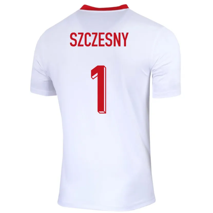 Danxen Pánské Polsko Wojciech Szczesny #1 Bílý Domů Hráčské Dresy 24-26 Dres