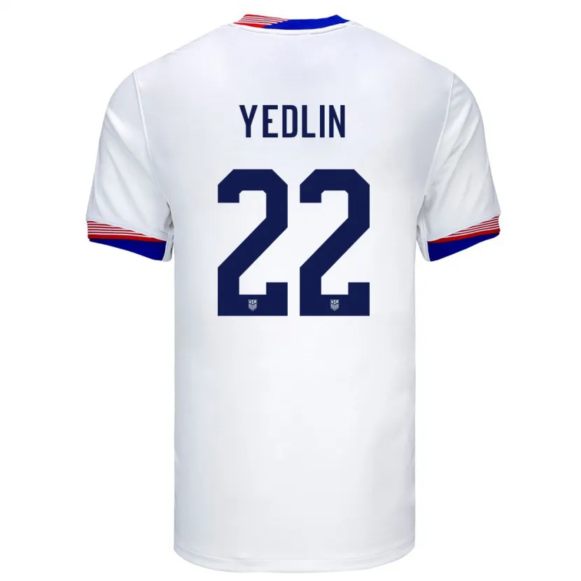 Danxen Pánské Spojené Státy Americké Deandre Yedlin #22 Bílý Domů Hráčské Dresy 24-26 Dres