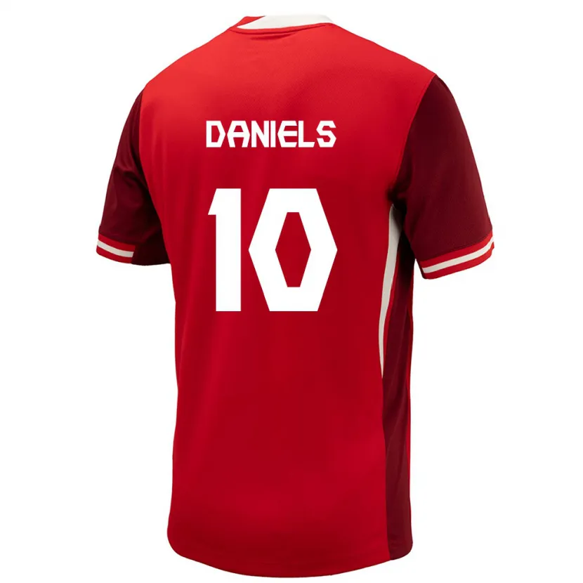 Danxen Pánské Kanada Aidan Daniels #10 Červené Domů Hráčské Dresy 24-26 Dres