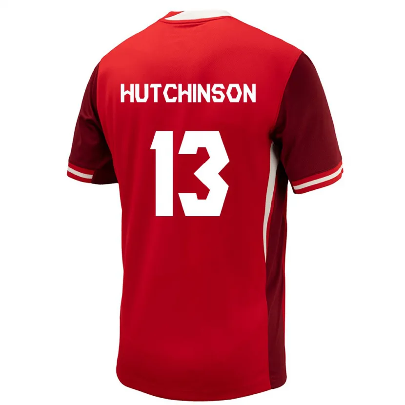 Danxen Pánské Kanada Atiba Hutchinson #13 Červené Domů Hráčské Dresy 24-26 Dres