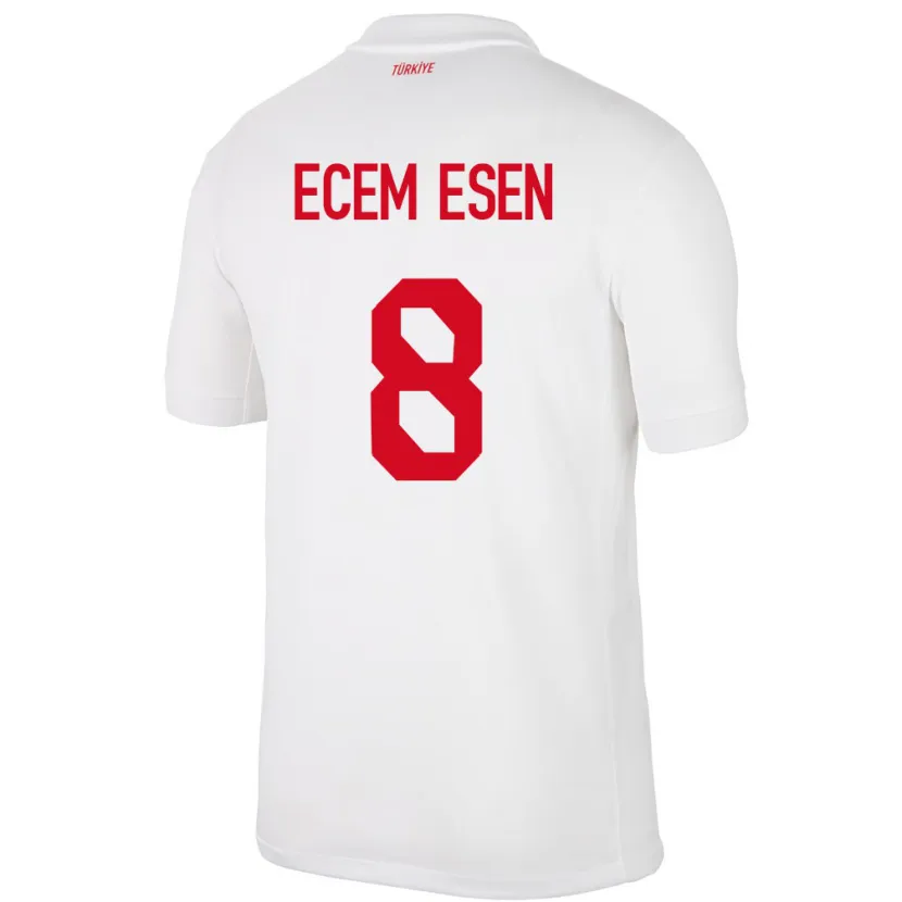 Danxen Pánské Turecko Emine Ecem Esen #8 Bílý Domů Hráčské Dresy 24-26 Dres