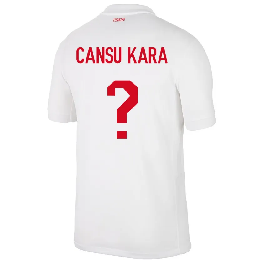 Danxen Pánské Turecko İlayda Cansu Kara #0 Bílý Domů Hráčské Dresy 24-26 Dres