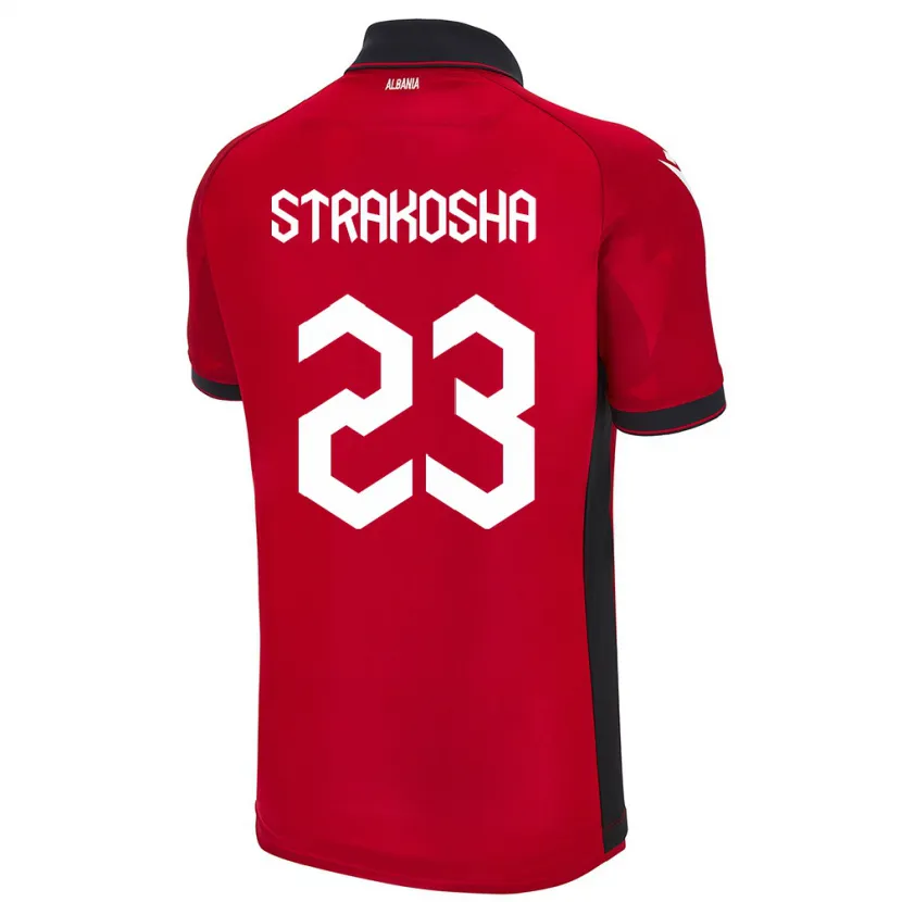 Danxen Pánské Albánie Thomas Strakosha #23 Červené Domů Hráčské Dresy 24-26 Dres