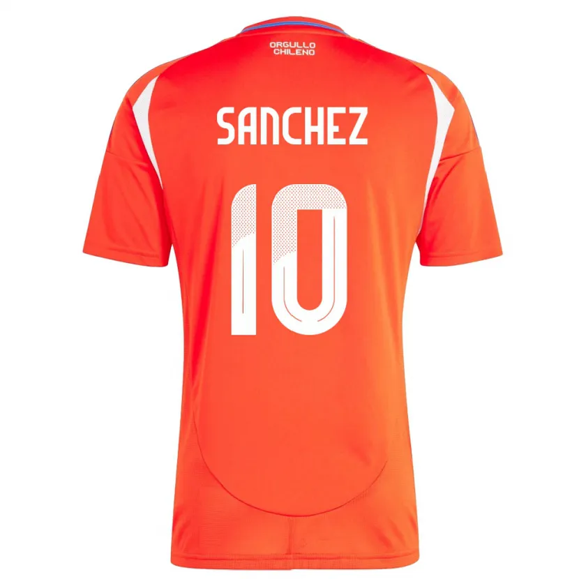 Danxen Pánské Chile Alexis Sánchez #10 Červené Domů Hráčské Dresy 24-26 Dres