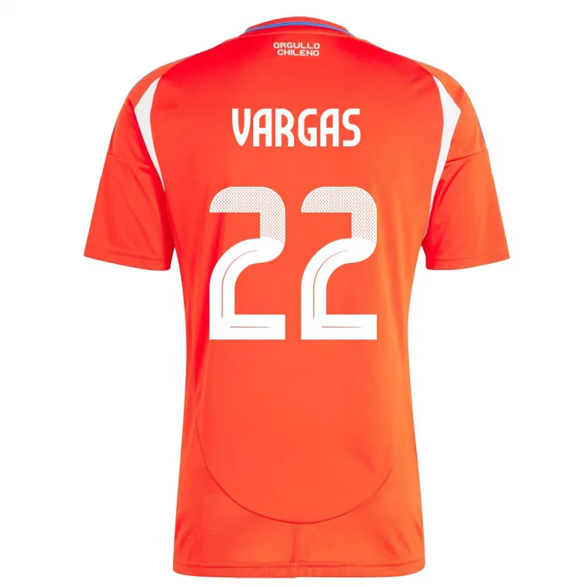 Danxen Pánské Chile Diego Vargas #22 Červené Domů Hráčské Dresy 24-26 Dres